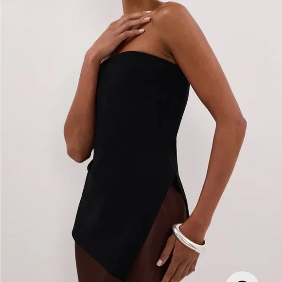 Dissh LUKE BLACK LONGLINE BANDEAU TOP - Picture 3 of 10